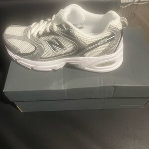 New Balance Kids' White and Gray Sneakers 530